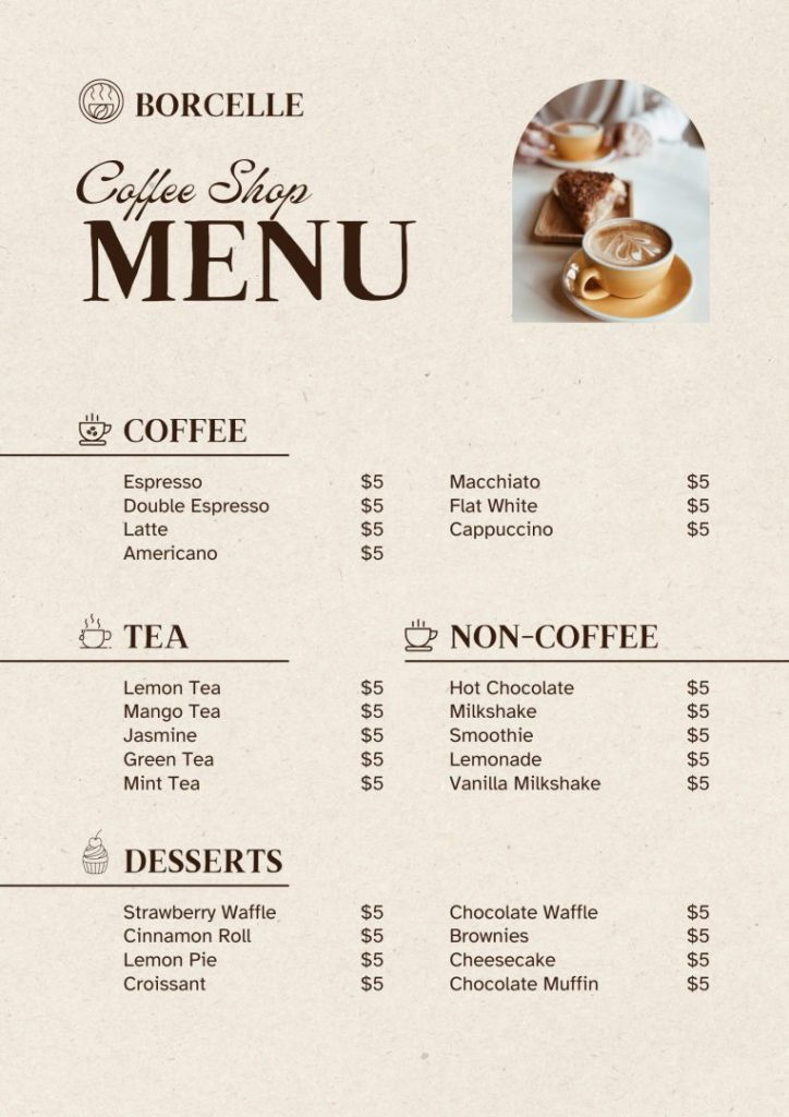 10 Best Coffee Shop Menu Templates and Examples (Free)